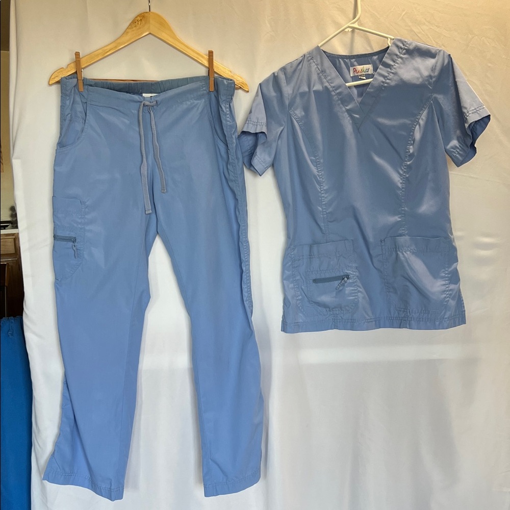 Peaches Uniforms Sky Blue Scrub Ensemble